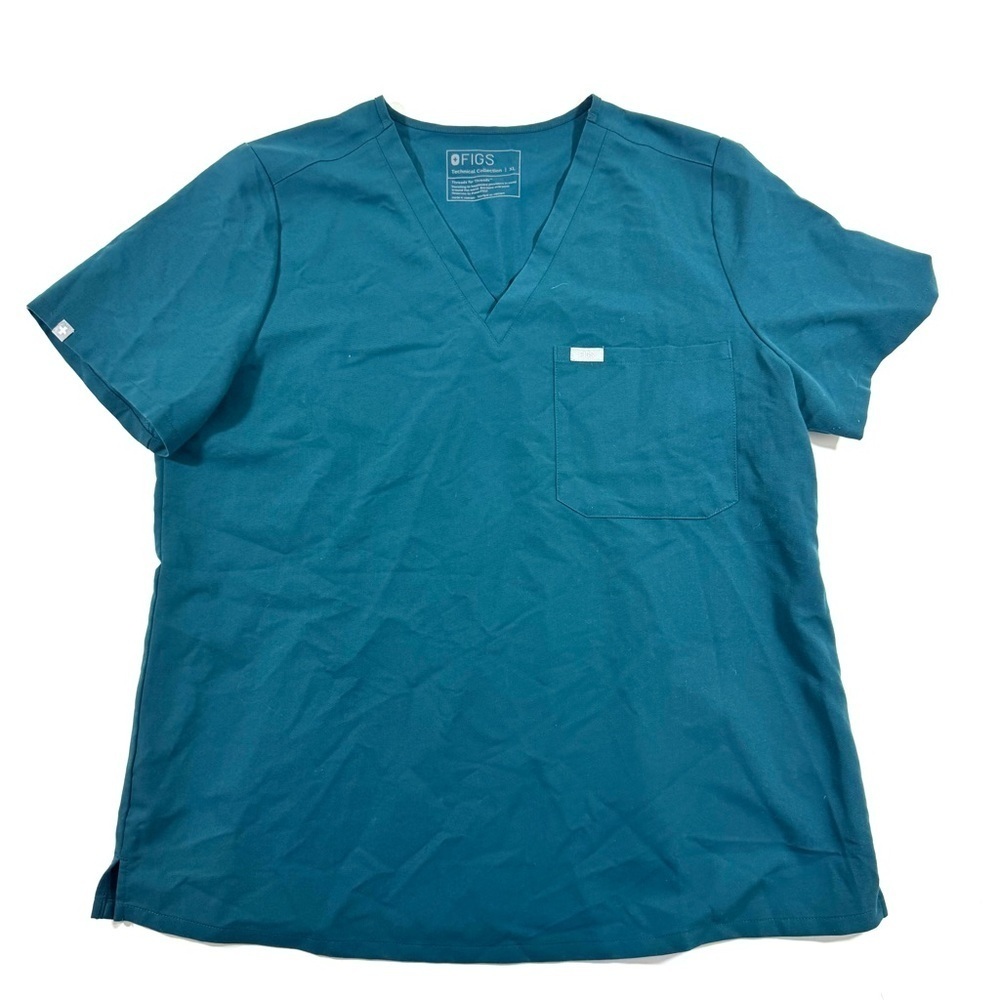 Figs Catarina Scrub Top Size XL Green Blue Medical Uniform